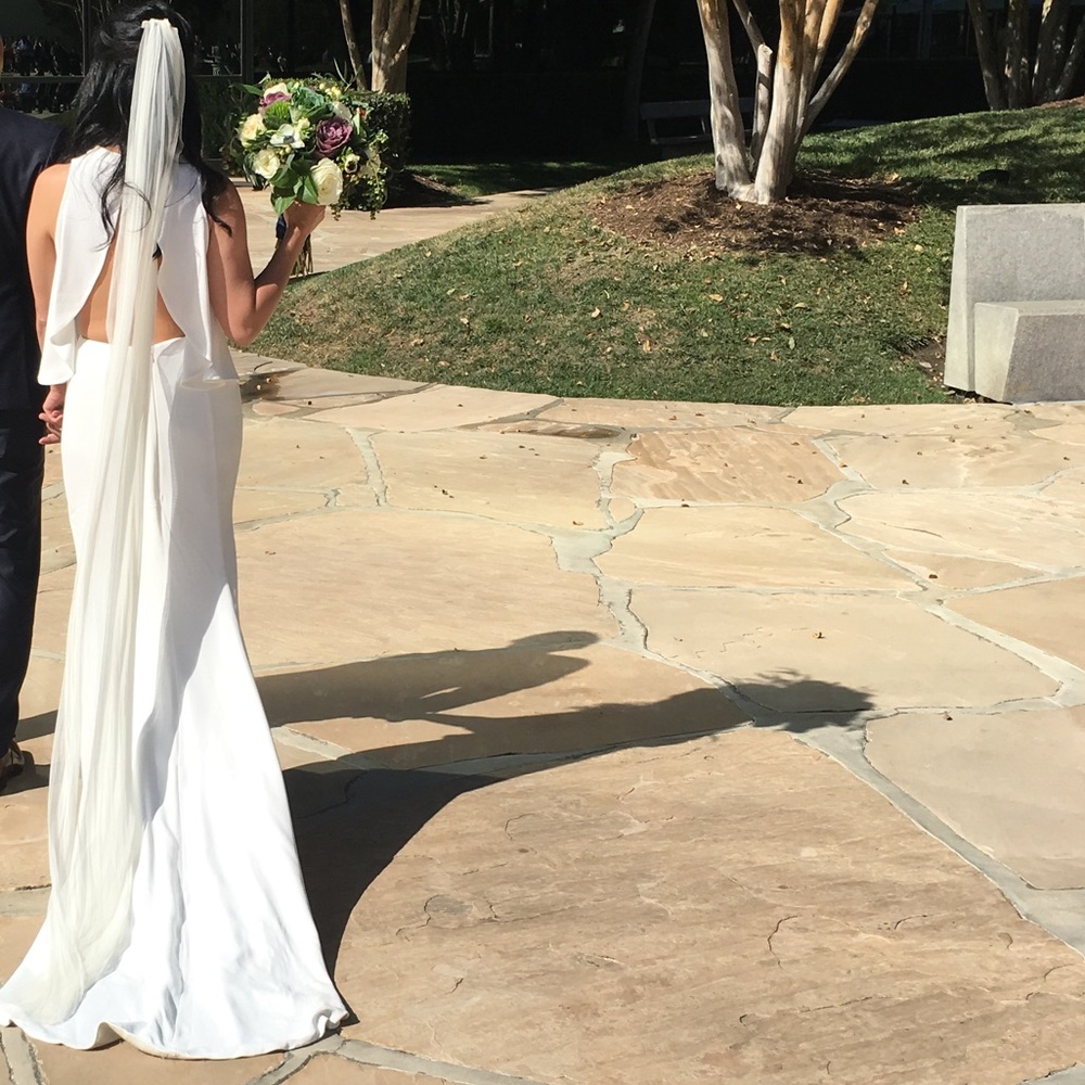 Silk tulle veil, handmade from Paris boutique